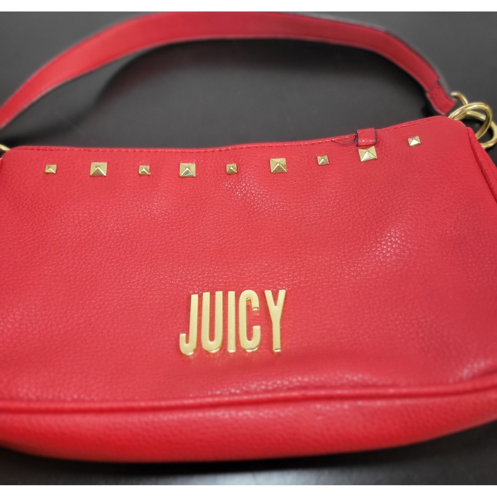 Juicy Couture‎ Red Studded Shoulder Bag Y2K Small Handbag Purse